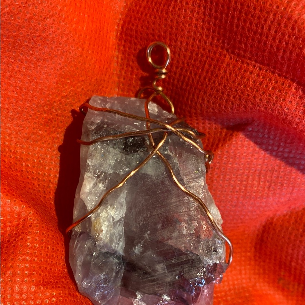 Wire Wrapped Amethyst Pendant